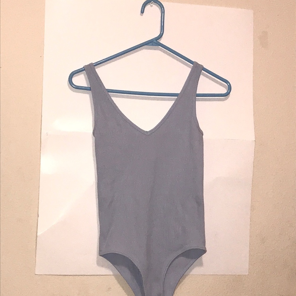 baby blue body suit